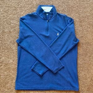 Izod Men's Blue Quarter-Zip Sweater